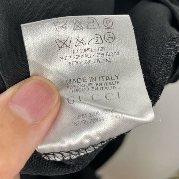 GUCCI Black Y2K Low Rise Wool/Silk Stretch Tuxedo Pants IT 44/ US 8 - Picture 12 of 13